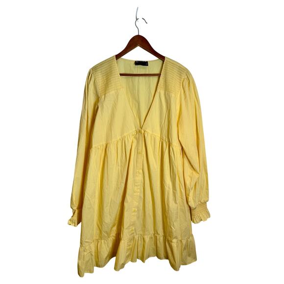 ASOS Light Yellow Ruffle Mini Dress - Picture 4 of 8